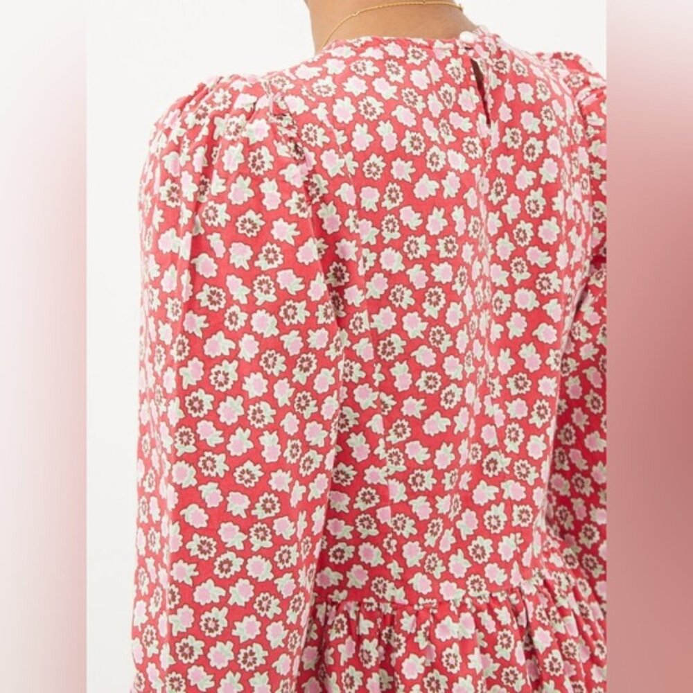 Batsheva Mini Collarless Prairie Dress